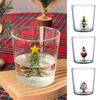 3D Christmas Tree Glass Cup High Borosilicate Wine Tumbler for Juice Cocktails Festive Party Drinkware for Holiday Celebrations