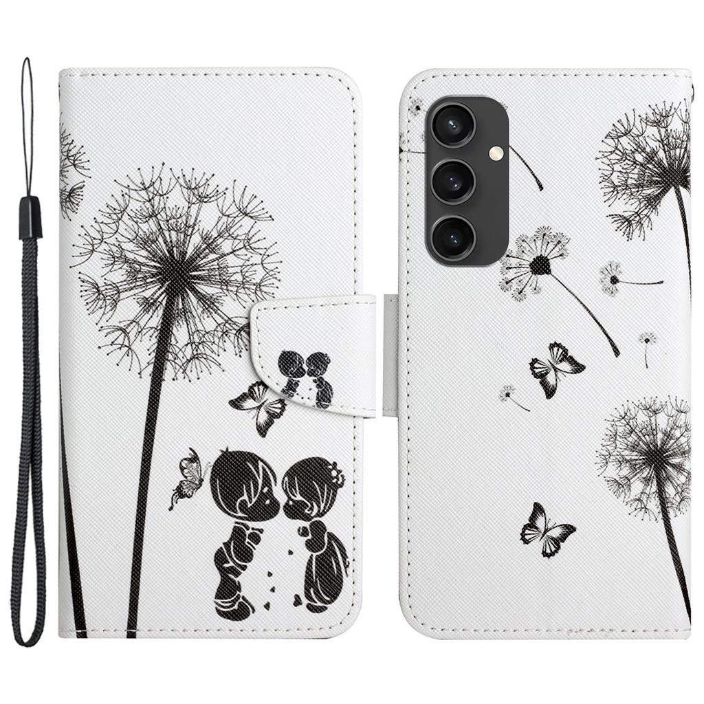 Чехол для Samsung Galaxy S24 FE с принтом, защитная кожаная книжка-обложка для телефона