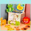 Puzzle Wooden 3d For Giraffe Airplane Animal Shapes Parentchild Interactive Play
