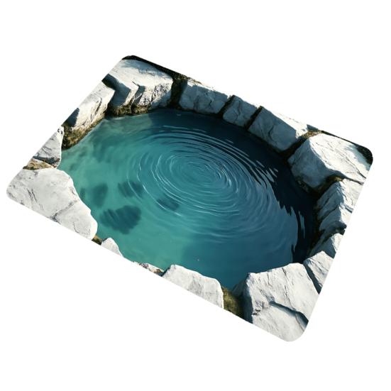 3D Оптическая Иллюзия Напольный Коврик Реалистичная Яма Придверный Коврик для Гостиной и Прихожей Нескользящий Мягкий Подходящий для Домашних Животных Ковер Интерактивный Ковер с Визуальным Эффектом