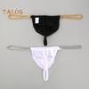 Men Thong Ice Silk Underwear Sexy G-Strings Metal Chains Hollow Out Comfortable Briefs Slim Fit High Elasticity Panties