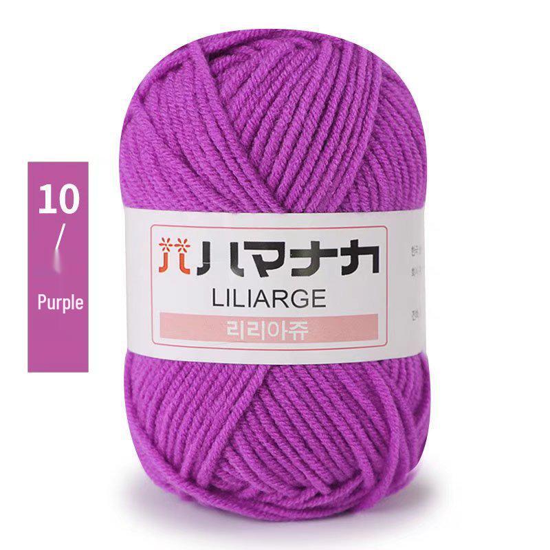 4-Ply Milk Cotton Yarn for Scarf, Doll, Bag, Medium-Thick Baby Crochet & Knitting DIY Material