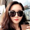 GM Sunglasses Female Celebrity Same Style Polarized Glasses Round Face Trendy Diamond-inlaid Sunglasses for Women