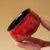 Forbidden City Red Teacup   New Master Cup High-end Personal Special Chinese-style Household Tea Cup Ceramic Tea Set
