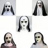Hot Selling Soul Summoning2Nun mask Halloween scary prank ghost face horror latex headgear nun