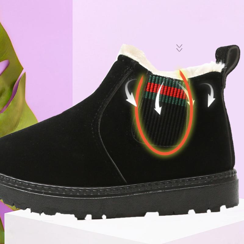 Ботинки «Мартенс» для мальчиков и девочек, утолщенные зимние ботинки на мягкой подошве, нескользящая зимняя хлопковая обувь для детей