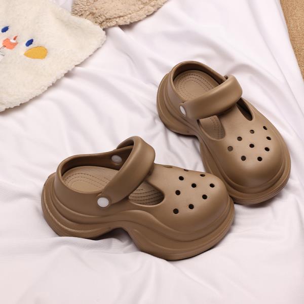 Модная обувь с закрытым носком Женская 2025 Шлепанцы для бассейна Мюли на каблуке Платформа Пляжные Высокие плоские Слайды Обувь на высоком каблуке Женская Домашняя