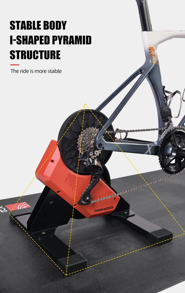 New ThinkRider X2 Smart Bike Trainer MTB Road Bicycle Home Trainer Built-in Power Meter Power Meter Compatible