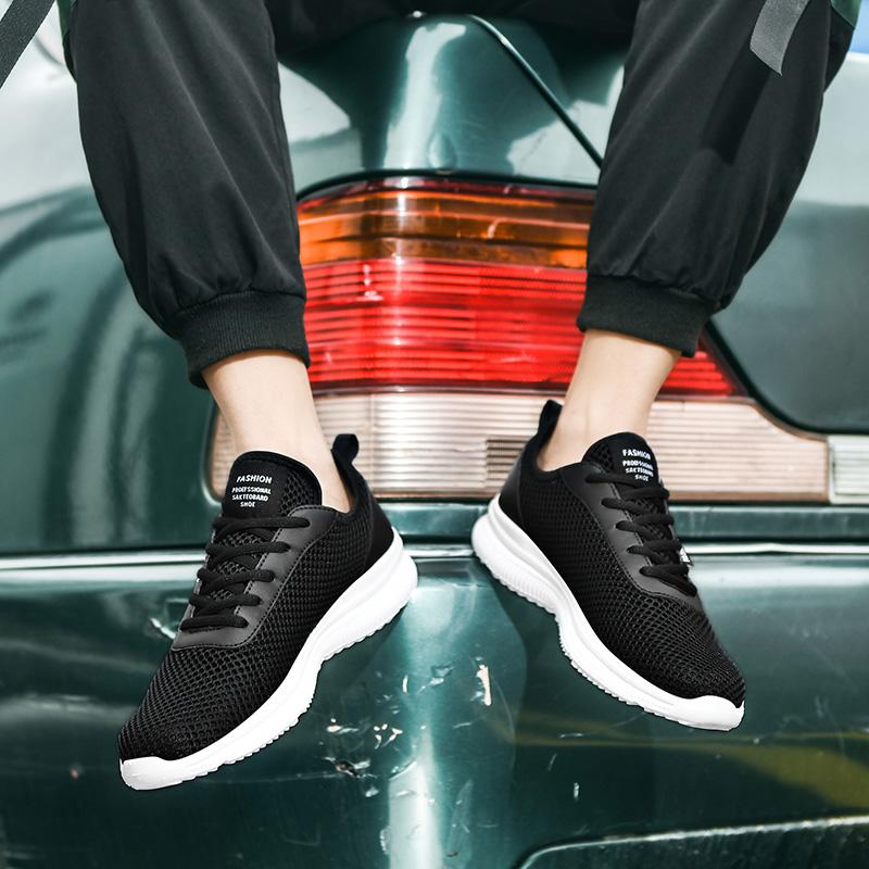 Модные летние сетчатые туфли мужские кроссовки дышащие легкие мужские повседневные туфли на шнуровке обувь для ходьбы удобная мужская обувь