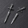 Stainless Steel Sword Stud Dangle Earrings for Men Women Gothic Punk Sword Earrings Jewelry
