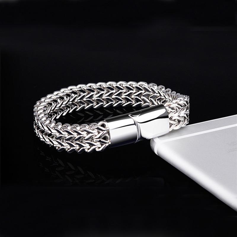 Мужской браслет из нержавеющей стали, аксессуары, модный браслет-подвеска 2023, мужской золотой браслет, роскошный мужской подарок в стиле рок