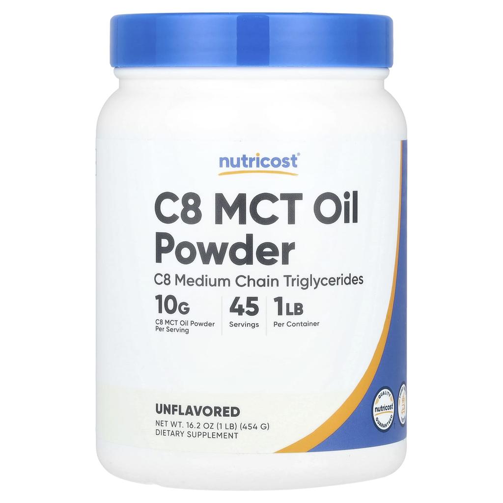 C8 Mct Oil Powder, Unflavored, 454G(16.2Oz)