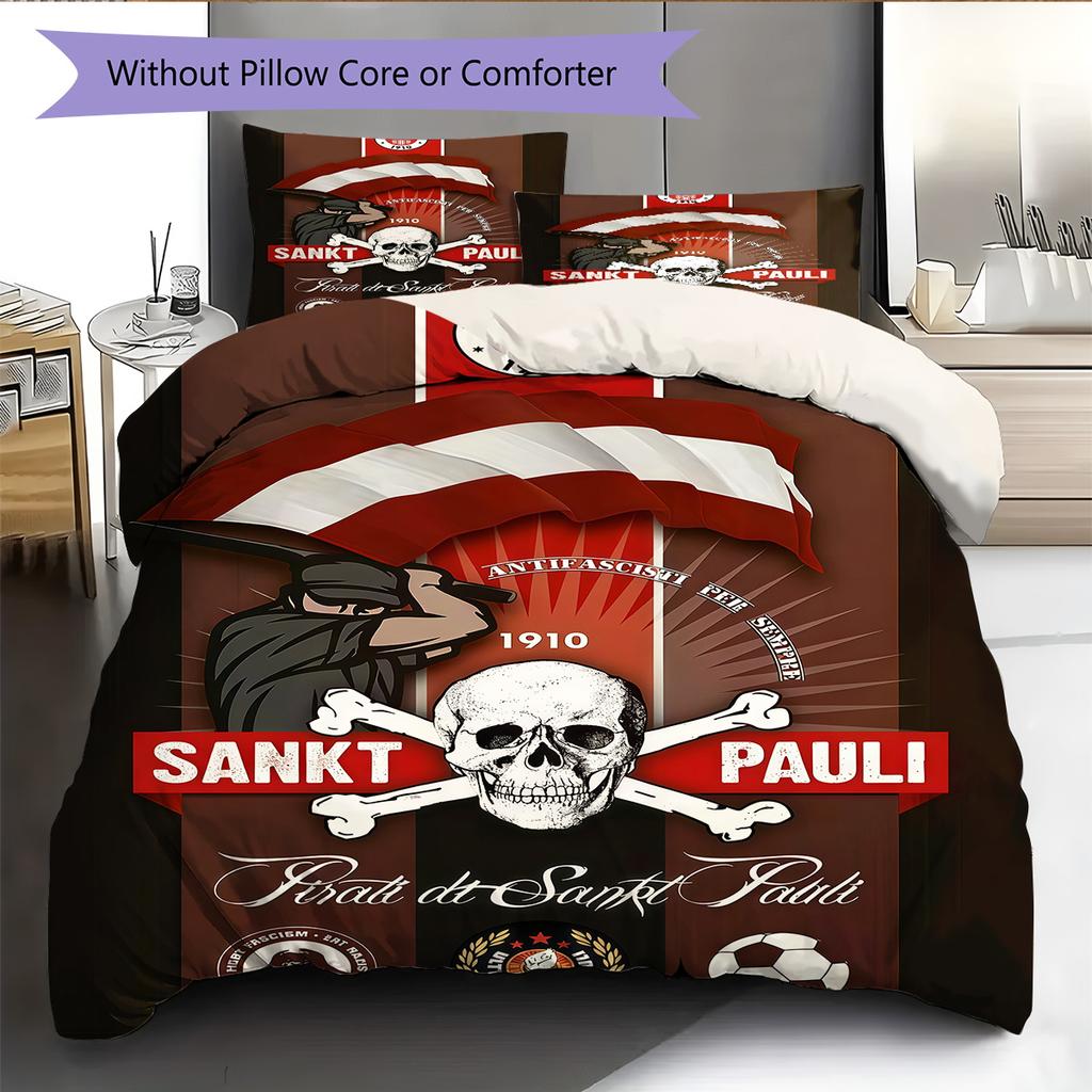 St. Pauli logo Bedding Quilt Set Quilt Cover Pillowcase Home Decoration Birthday Gift (1 * duvet cover + 2 * pillowcase, without core)