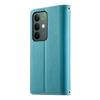 Чехол-кошелек на молнии с цветными вставками из кожи для Realme C85 5G, книжка с ремешком