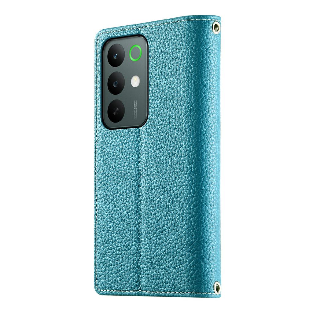 Чехол-кошелек на молнии с цветными вставками из кожи для Realme C85 5G, книжка с ремешком