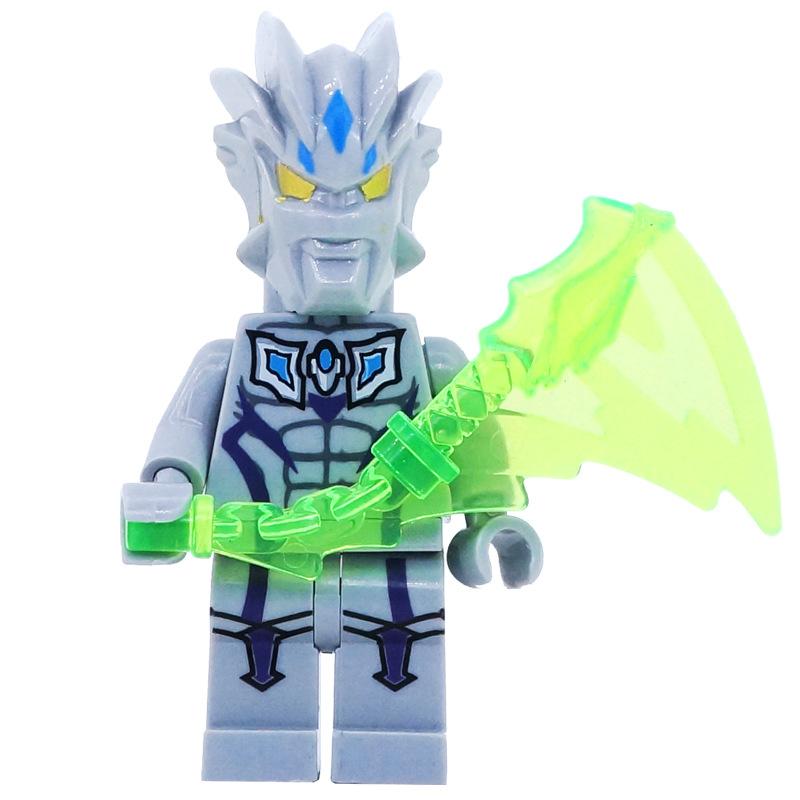 Строительный блок фигурка сборка мелких частиц кукольный набор с сумкой для оружия