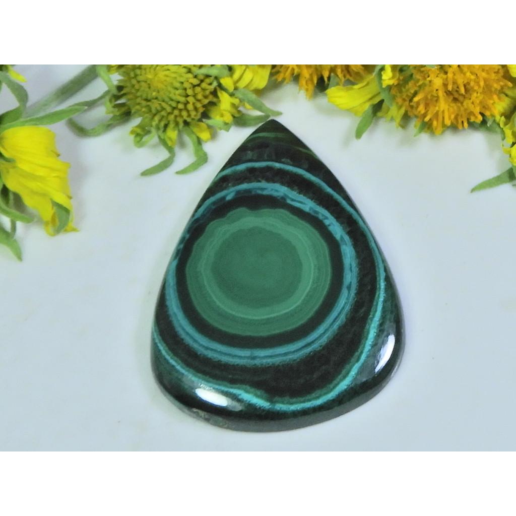 AA++ Натуральный Зеленый Малахит Груша Кабошон Свободный Драгоценный Камень 29X40X04ММ 63Карата. Д-23