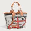 2024 Autumn/Winter All-Match Printed Canvas Tote Bag - Fashionable, Textured, Handmade Shoulder Bag for Women