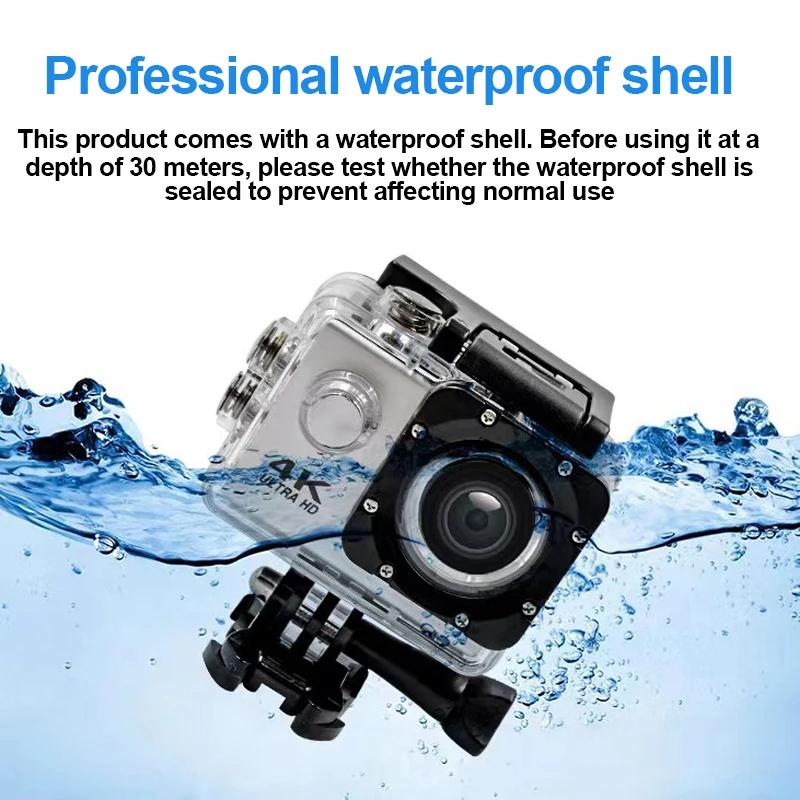 Ultra HD 4K Action Camera 30fps/170D Underwater Waterproof Helmet Video Recording Cameras Remote WiFi Outdoors Mini Sport Camera