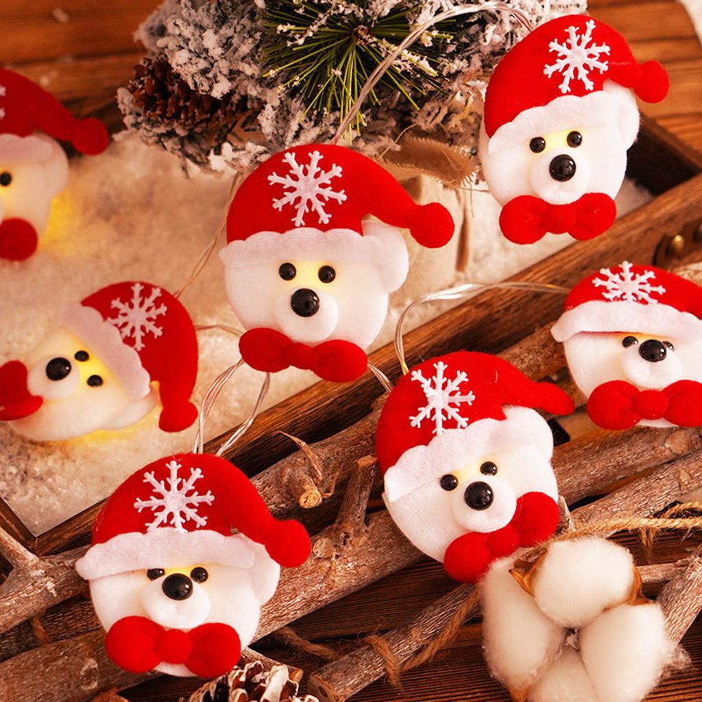 Christmas Decorative Santa Hat String Light, Santa Clause Hat 4.9 Feet 10 LEDs Battery Operated For Tree Ornaments Party Wreath Corner Decoration