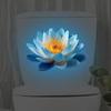 Self-Adhesive Lotus Glow-In-The-Dark Toilet Sticker Bathroom Toilet Lid Decoration Ambiance Decorative Sticker Wall Decor Decal