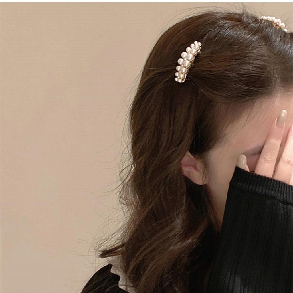 Pearls Small Hair Clip Hairpin for Women Girls Fashion Geometric Flower Barrettes Headwear Girls Sweet Hairpins Hair Accessories