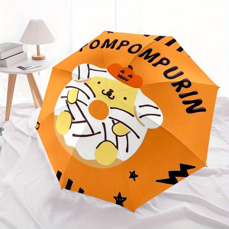 1pc Pompompurin Halloween Design Umbrella with Plastic Handle,Suitable for All Seasons Home Travel Outdoor UmbrellaSanlio324