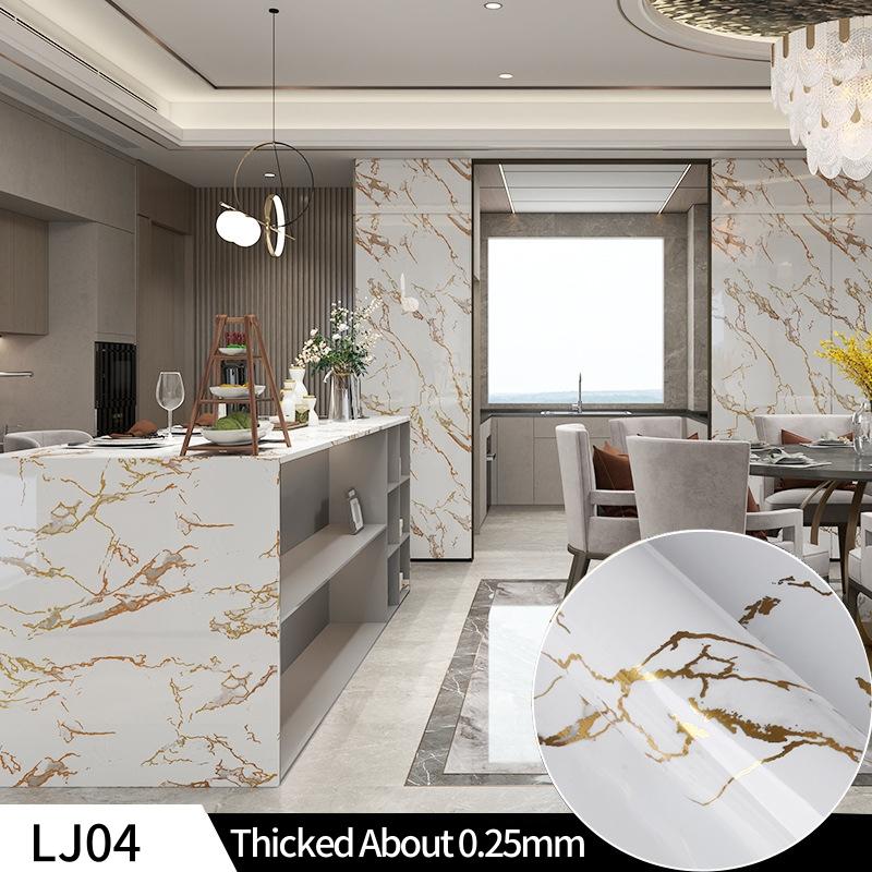 Grey Gold Marble Contact Paper Self Adhesive Marble Wallpaper Peel and Stick Removable Contact Paper For Wall Countertops