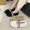 Fairy Mao Mao Shoes Outer Wear 2025 Autumn and Winter New Gentle and Cute Warm Velvet Small Fragrant Wind Solid Color Cotton Shoes