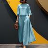 Womens Blouse and Wide Leg Pants Casual Two Piece Suit Sets