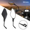 Universial 10mm Motorcycle HandleBar Mirror Scooter ATV Off-road Motorbike Rearview Mirrors E-Bike Back Side Convex Mirror