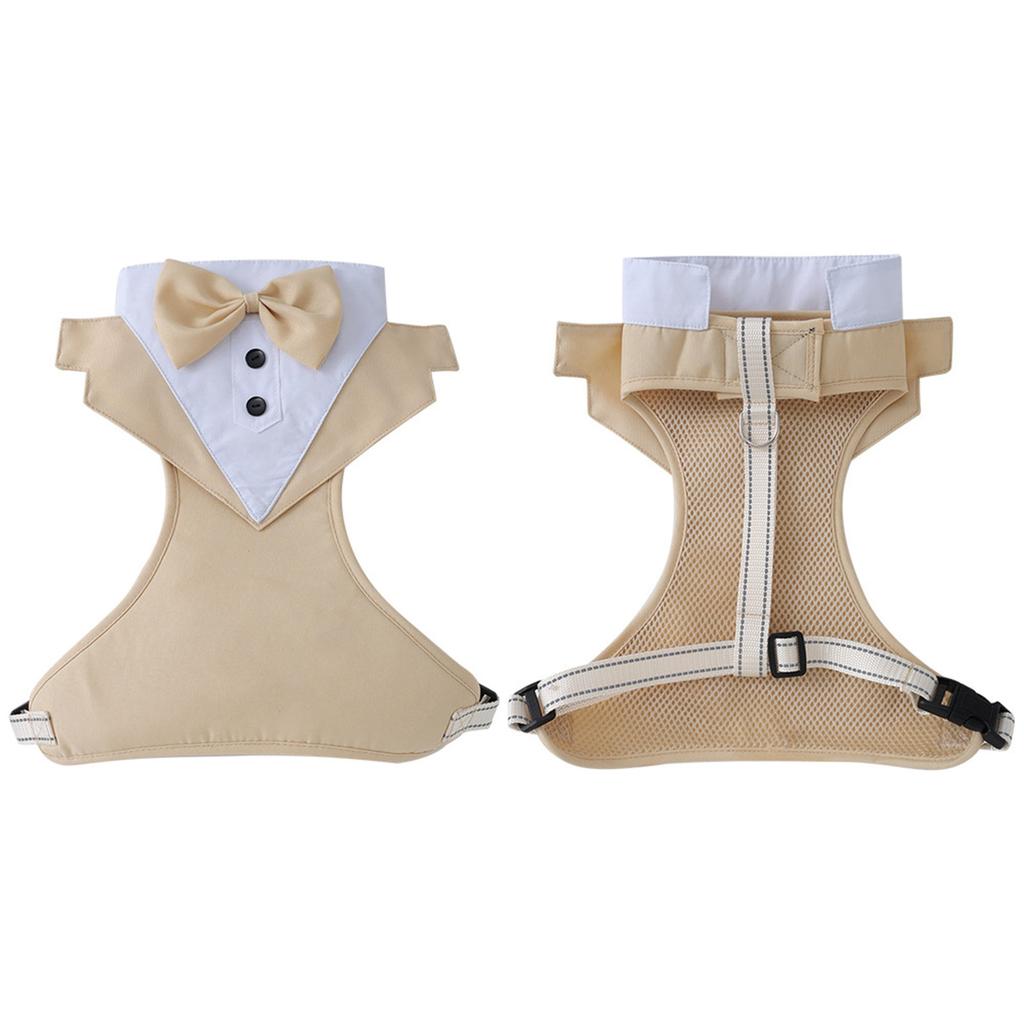 Регулируемая шлейка для собаки с галстуком-бабочкой, дизайн смокинга, светоотражающие ремни для маленьких, средних и больших собак