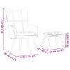 Relaxation Armchair with Footstool Light Grey Fabric
