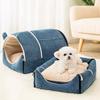 ENCOUNTER Pet for Cats and Small Indoor Cat Cold Stylish Dog Fluffy Blue Dome-Shaped House/Bed Dogs, Use, Washable, Cute, Dome-Shaped House/Dog Bed,