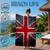 British Flag Artwork Beach Towel, Quick-drying, Easy to Care for, Suitable for Both Fitness and Beach Vacations,Sports Essential