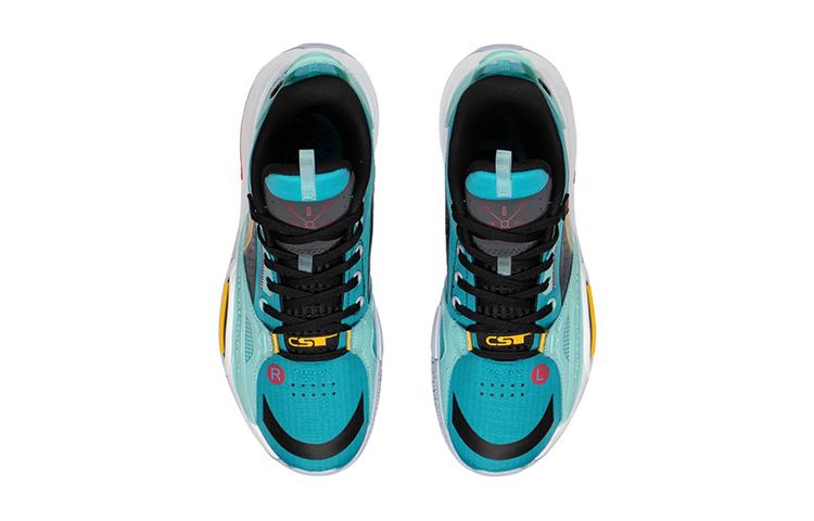Li Ning All City 10 Youth Edition Wade Slip Resistant Abrasion Resistant Low top Children's Basketball Shoes Blue Black ABPS009-4