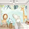 Фото обои 3D мультфильм милый слон детская спальня фон настенная живопись экологически чистые растительные волокна настенная бумага домашний декор