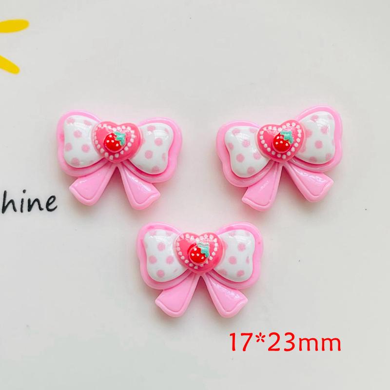 10 Pcs New Cute Cartoon Strawberry Butterfly Junction Resin Scrapbook Diy Jewelry Wedding Hairpin Accessories Craft A68