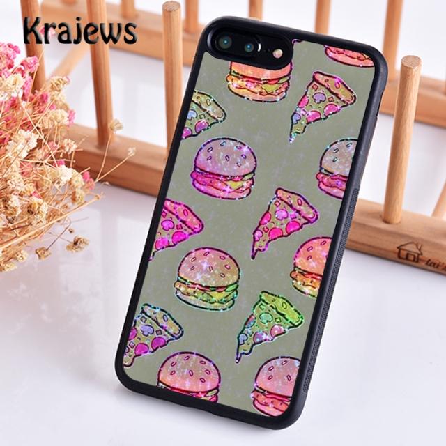 Krajews ПИЦЦА ХОТ-ДОГ Пончики Торт Мягкий Чехол для Телефона Накладка Для iPhone 14 5 6s 7 8 plus X XR XS 11 12 13 pro max Samsung S21 S22ultra