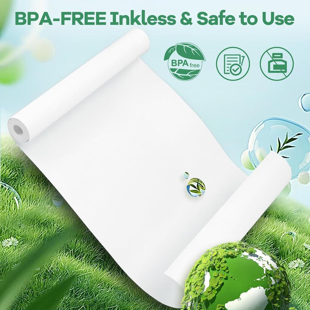 5 Rolls Thermal Printer Paper 8.5"x11" US Letter Size, BPA free Quick-Dry Thermal Paper,Thermal Printing Paper Rolls Compatible Most Portable