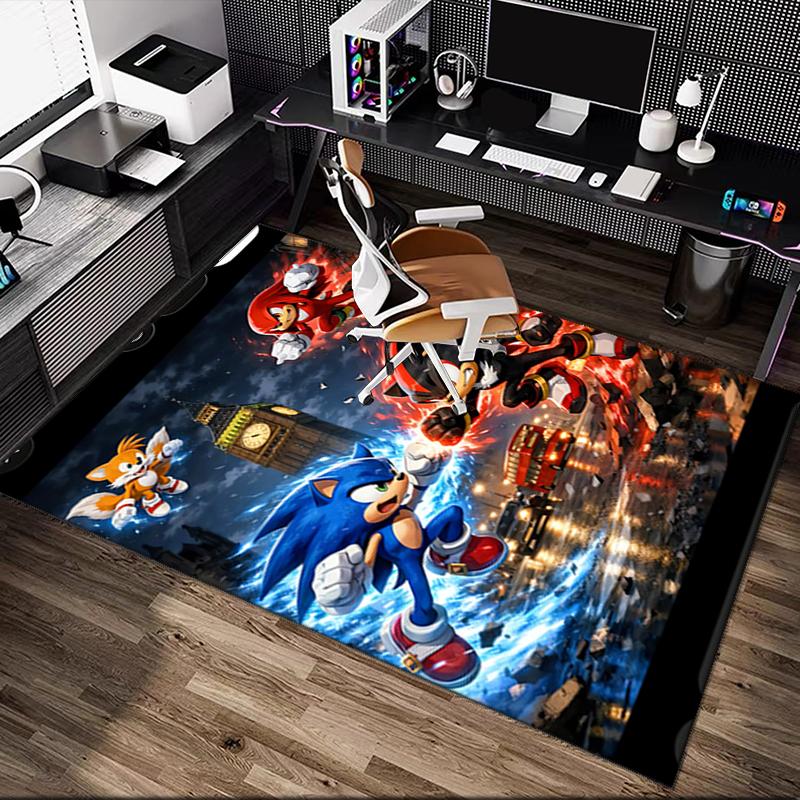 1pc Area Rug Appropriate for Office, SONIC Carpet, Versatile Printed Chair Rug, Durable Home Sofa Carpet