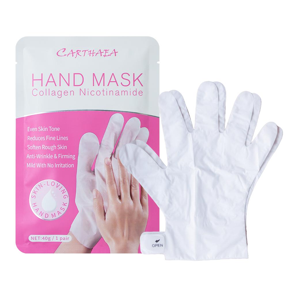 Custom Formula Nicotinamide Hand Mask Gloves Cruelty Free Natural Extract Milk Private Label Skin Care Hand Mask