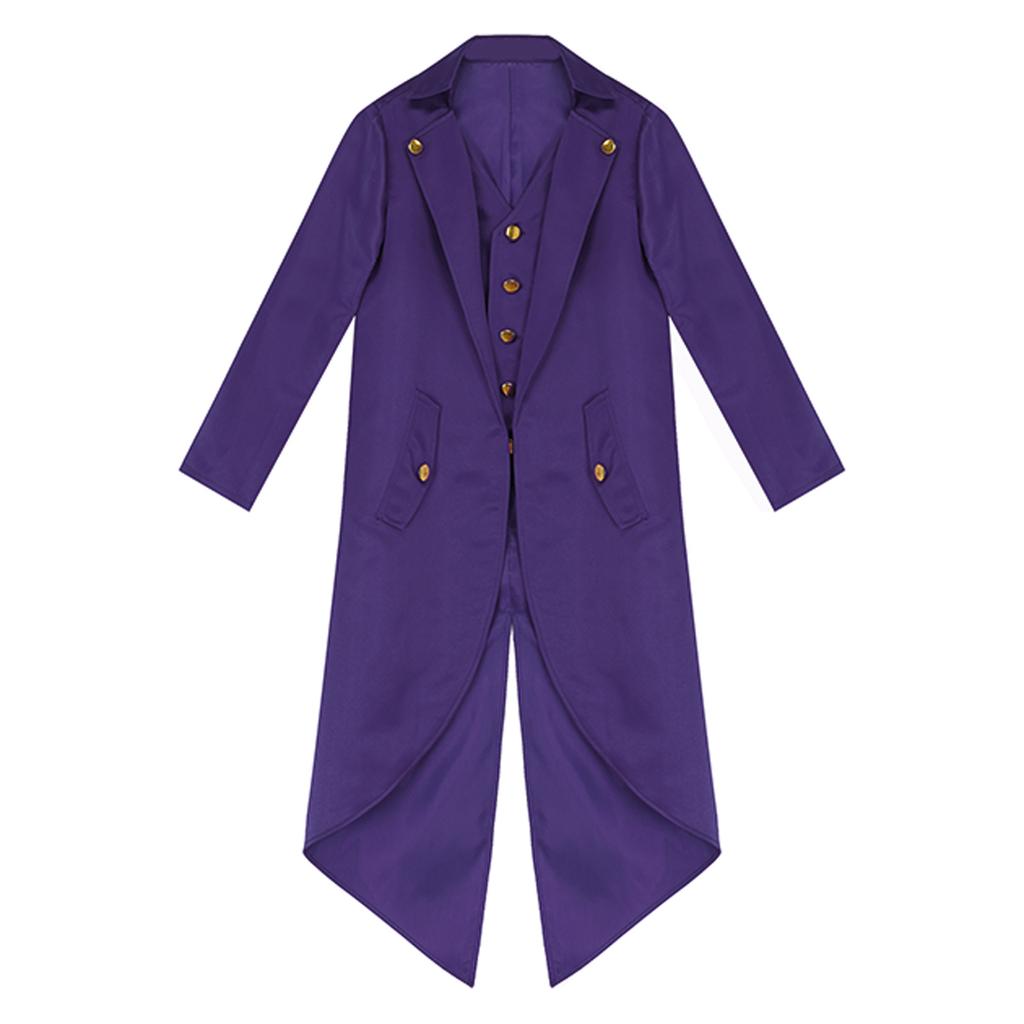 Детский средневековый костюм в стиле стимпанк для мальчиков и девочек, фрак на Хэллоуин, куртка, викторианское искусственное пальто из двух предметов