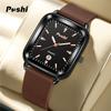 Часы POSHI, мужские и женские модные часы, водонепроницаемые женские кварцевые часы из сплава с силиконовым ремнем