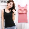 Summer Plus Size Casual Modal Women Camisole with Chest Pad Female Loose Bottoming Sleeveless Vest Tank Top