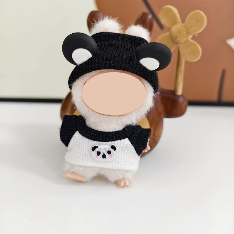 [Cloth Only] Beast Ear Elastic Shirt Set 10cm Cartoon Toy Doll Clothes Fashionable Doll Accessories