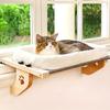 Adjustable Cat Window Perch & Hammock-Durable Plastic Frame with Soft Fleece Lining,Paw Print Cutouts for Indoor Cats,Easy Install Wall/Ceiling Mount