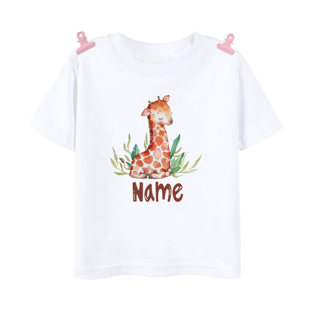 Персонализированная рубашка на день рождения, футболка с 3d принтом для мальчиков и девочек, футболка для дня рождения, сафари, животные, одежда с именем, детские подарки, топы