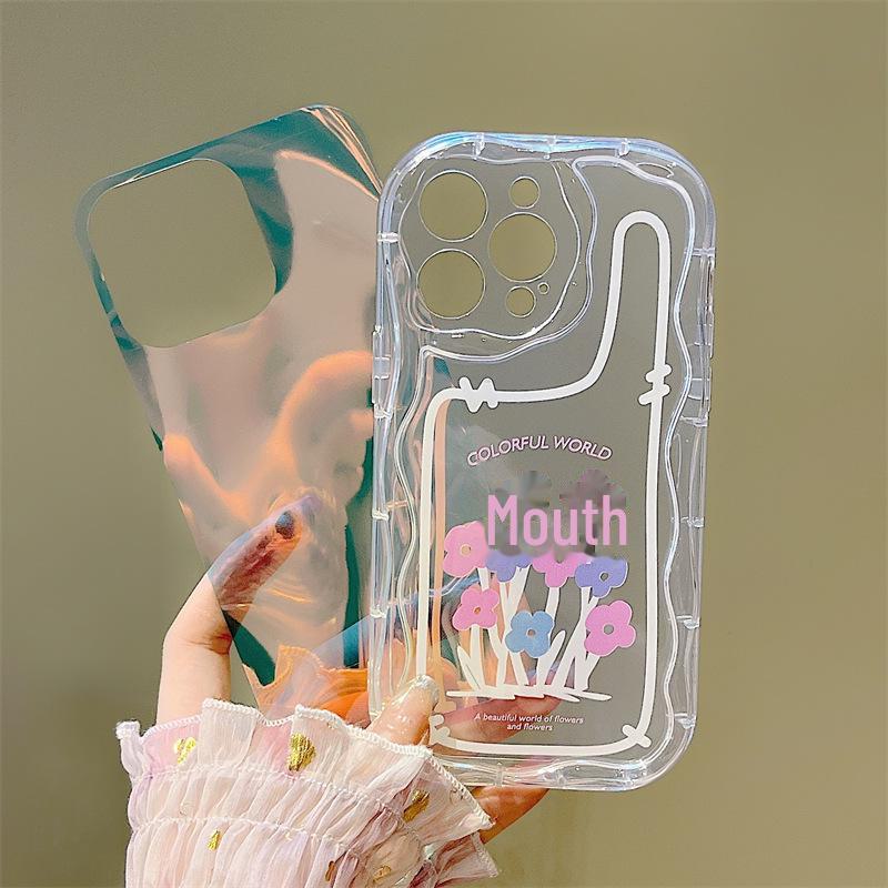 Прозрачный чехол Zhitai Cream Pattern для iPhone 12/14/15/16 Pro Max XS/XR