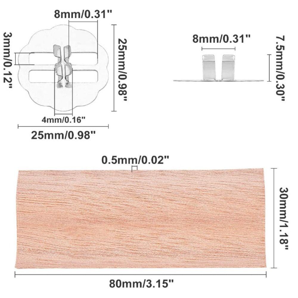Candle Making Handmade Large Flame Burning Candle Accessory Wood Chip Candle Wicks Candle Cores